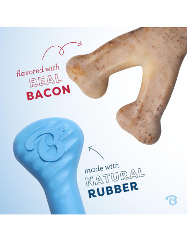 Benebone Cachorro 2-Pack Hueso de Goma Sabor Bacon