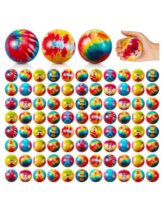 Pelotas Antiestrés Wettarn 60 Pcs Espuma Colorida 6,35 cm
