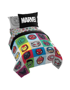 Juego de Cama Twin Jay Franco Avengers 5 Piezas Microfibra