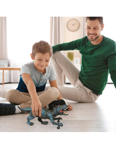 Dinosaurio Robot Control Remoto Flybakiz Azul 27.5cm