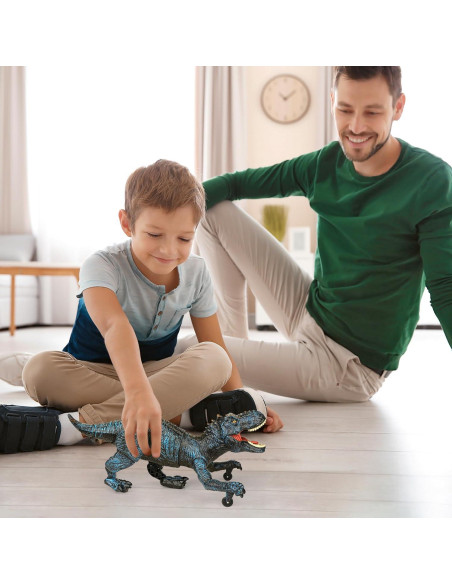 Dinosaurio Robot Control Remoto Flybakiz Azul 27.5cm