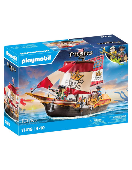Barco Pirata Playmobil 71418 con 101 Accesorios