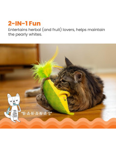 Juguete Dental para Gato Outward Hound Banana Kicker 2