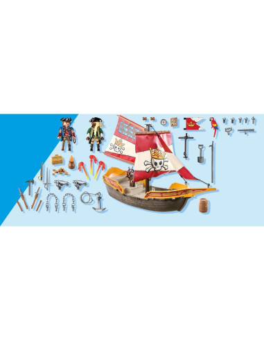Barco Pirata Playmobil 71418 con 101 Accesorios