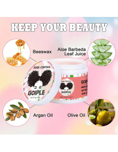 Cera Control de Bordes Goiple 150g + Accesorios para Cabello 2