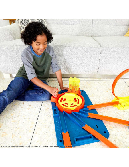 Juego de Pista Hot Wheels GVG11 con Lanzador y 30 Piezas Juego de Pista Hot Wheels GVG11 con Lanzador y 30 Piezas