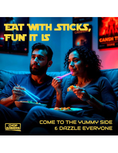 Palillos de Luz ChopSabers Puntas Heladas LED 2 PARES 2