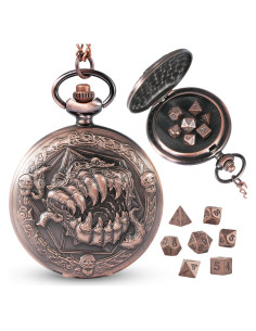 Juego de Dados D&D Banloga 7PCS Metal Cobre Mini