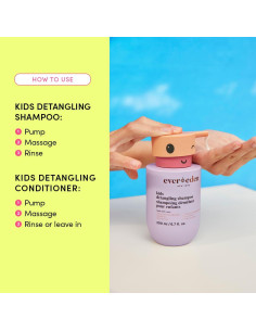 Set Champú y Acondicionador Vegano Evereden para Niños 660g 2
