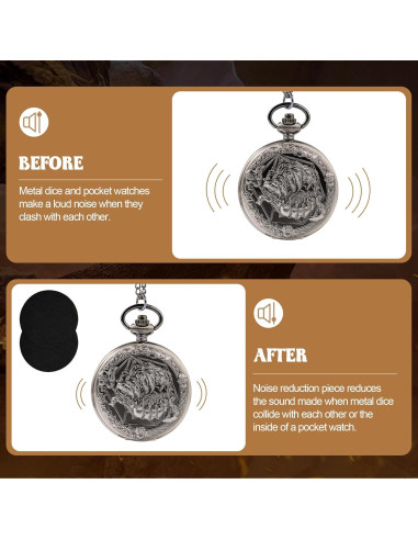 Juego de Dados D&D Banloga 7PCS Metal con Estuche Dragón