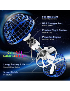 Bola Voladora Semai Mini Dron RGB 9 cm Juguete Volador 2
