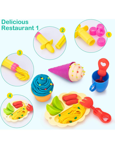 Juego de Masa para Niños 41Pcs Vaike Kauss - Moldes y Accesorios
