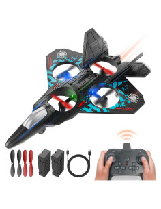 Dron BEZGAR RC Azul con Giroscopio y Luz LED