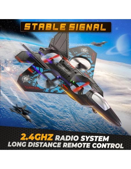 Dron BEZGAR RC Azul con Giroscopio y Luz LED