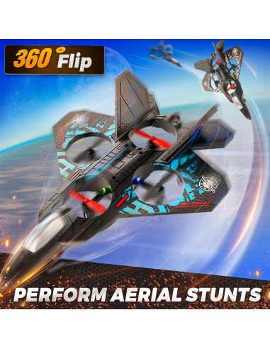 Dron BEZGAR RC Azul con Giroscopio y Luz LED