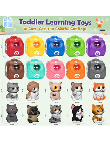 Juguetes de Aprendizaje Aigybobo Gato 20 Piezas Educativos