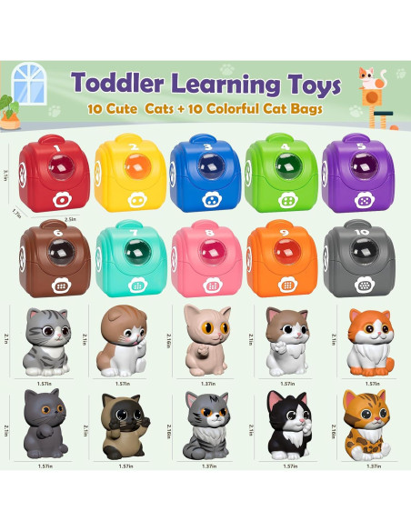 Juguetes de Aprendizaje Aigybobo Gato 20 Piezas Educativos