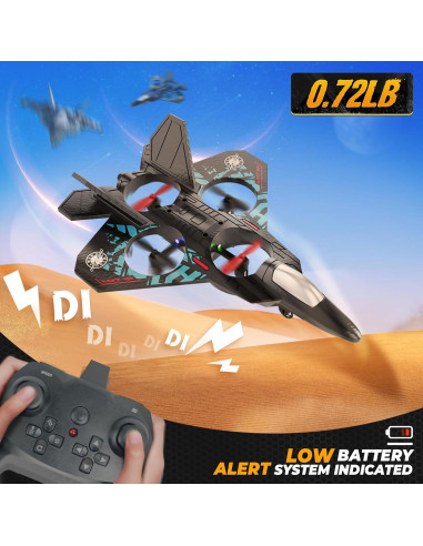 Dron BEZGAR RC Azul con Giroscopio y Luz LED