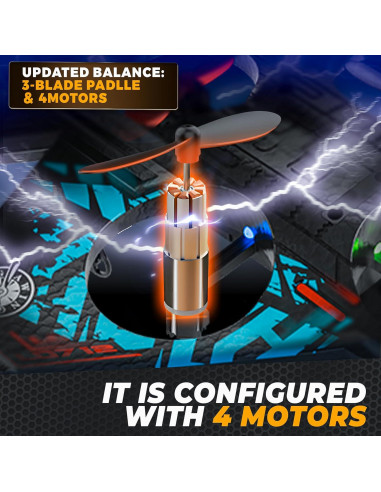 Dron BEZGAR RC Azul con Giroscopio y Luz LED