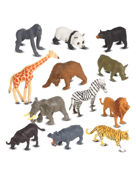 Figuras de Animales Salvajes LOMIMOS 12 Piezas Educativas Figuras de Animales Salvajes LOMIMOS 12 Piezas Educativas
