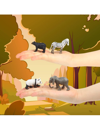 Figuras de Animales Salvajes LOMIMOS 12 Piezas Educativas