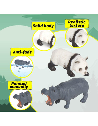 Figuras de Animales Salvajes LOMIMOS 12 Piezas Educativas