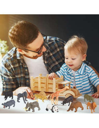 Figuras de Animales Salvajes LOMIMOS 12 Piezas Educativas