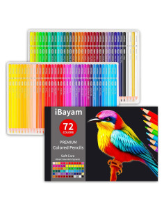 Lápices de Colores iBayam 72 Colores Multicolor para Adultos