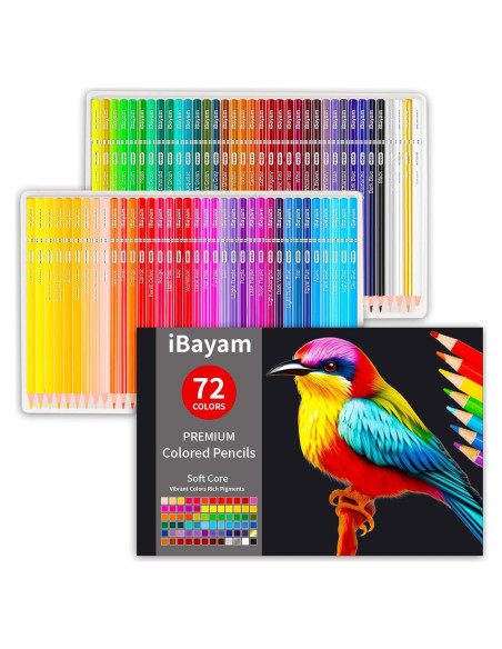 Lápices de Colores iBayam 72 Colores Multicolor para Adultos