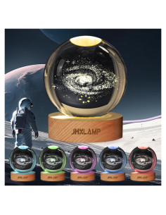 Lámpara de Noche 3D JHXLAMP Galáctica 8 cm 7 Colores