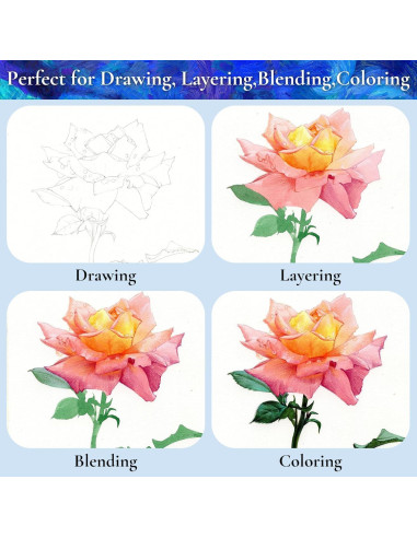 Lápices de Colores iBayam 72 Colores Multicolor para Adultos