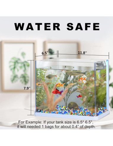 Grava Clara 1.36 kg Keedolla para Acuario y Decoración