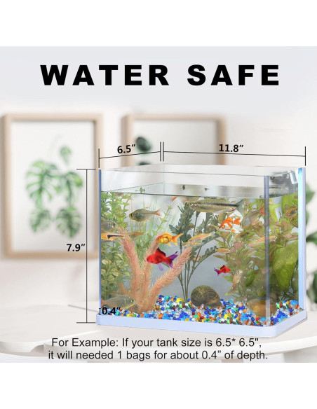 Grava Clara 1.36 kg Keedolla para Acuario y Decoración