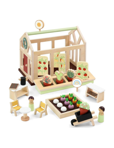Juego de Muebles de Casa de Muñecas PairPear Invernadero