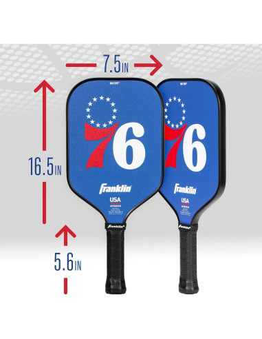 Pala de Pickleball Franklin Sports Philadelphia 76ers 13mm