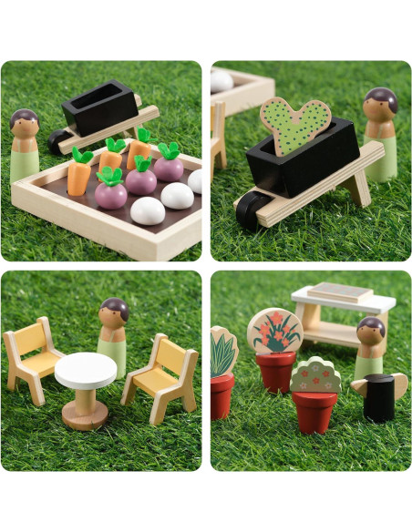 Juego de Muebles de Casa de Muñecas PairPear Invernadero Juego de Muebles de Casa de Muñecas PairPear Invernadero