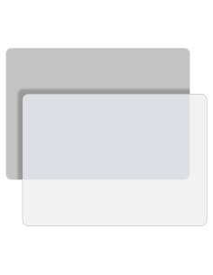 LEOBRO Tapetes de Silicona 2 Pcs 29.64x20.99cm Gris Claro