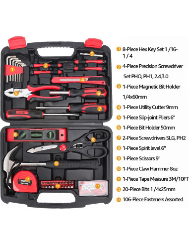 Kit de Herramientas KingTool 149 Piezas para el Hogar