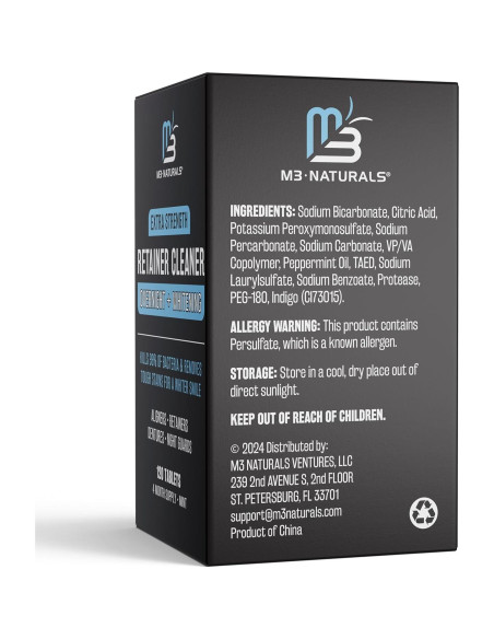 Limpiador de Retenedores Nocturno M3 Naturals 120 Tabletas