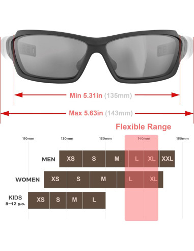 Gafas de Protección TR90 para Deportes de Motor - J11 Negro