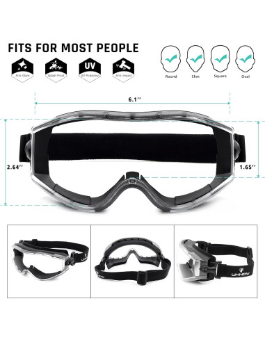 Gafas de Seguridad UKNOW Lente Clara Antiempañante