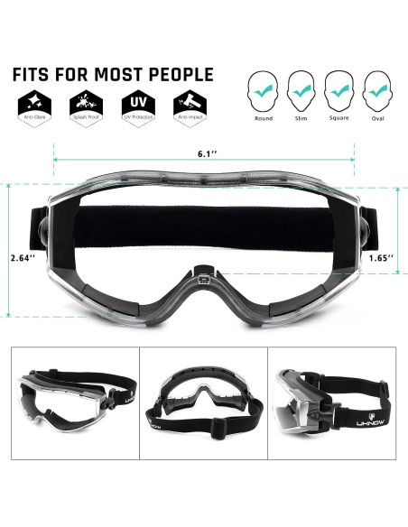 Gafas de Seguridad UKNOW Lente Clara Antiempañante