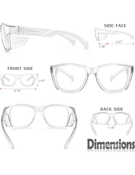 Gafas de Seguridad UKNOW - Lentes Antivaho - Protección UV