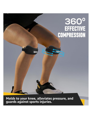 2 Correas de Rodilla Ajustables HGBOO para Tendón Patelar