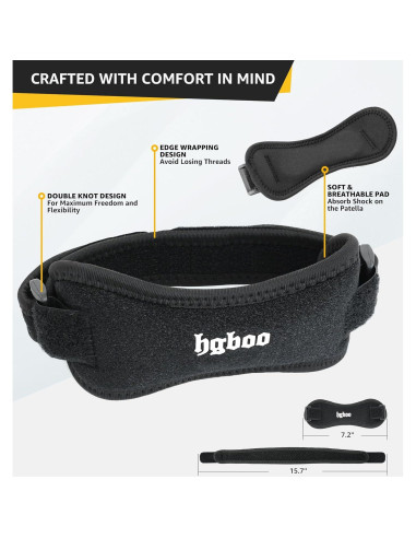 2 Correas de Rodilla Ajustables HGBOO para Tendón Patelar