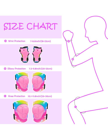 Conjunto de Protección Infantil PAMAID Unicornio Rosa 7 en 1