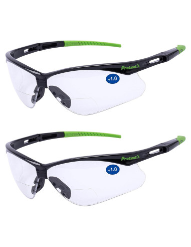 Gafas de Seguridad ProtectX Bifocales 1.0 Antivaho Paquete 2