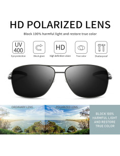 Gafas de sol polarizadas SUNGAIT para hombres con marco metal 2