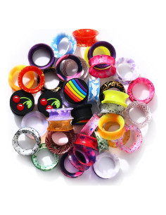 Túneles de Silicona Jewseen 20 Pcs 2g-25mm Colores Aleatorios