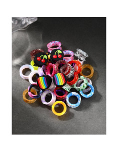 Túneles de Silicona Jewseen 20 Pcs 2g-25mm Colores Aleatorios 2